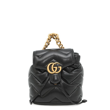 Gucci Gg Marmont Mini Backpack In Leather (777253) - Black