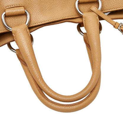 Prada Handbag Bn1713 Beige Leather