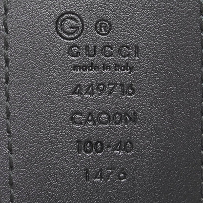 Gucci Belt Size: 100/40 449716 Black Leather