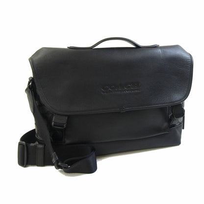 Coach Signature League Bike Bag Cc072 Gray/Black Leather/Canvas Crossbody