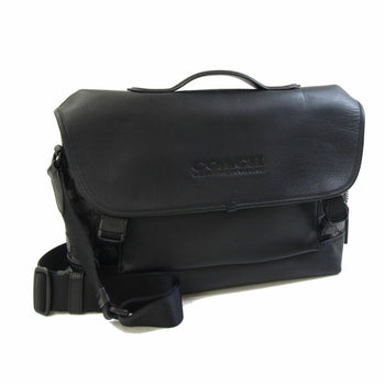Coach Signature League Bike Bag Cc072 Gray/Black Leather/Canvas Crossbody