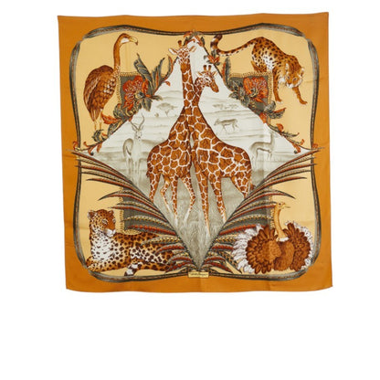 Salvatore Ferragamo Animal Giraffe Leopard Scarf