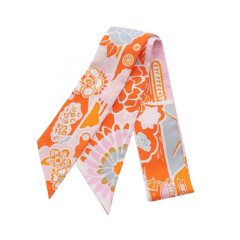 Hermes Herms Twilly Bingata Silk Scarf For Women