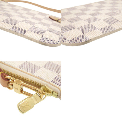 Louis Vuitton Neverfull Pouch Pm Damier Azur White Lv 1304 Louis Vuitton