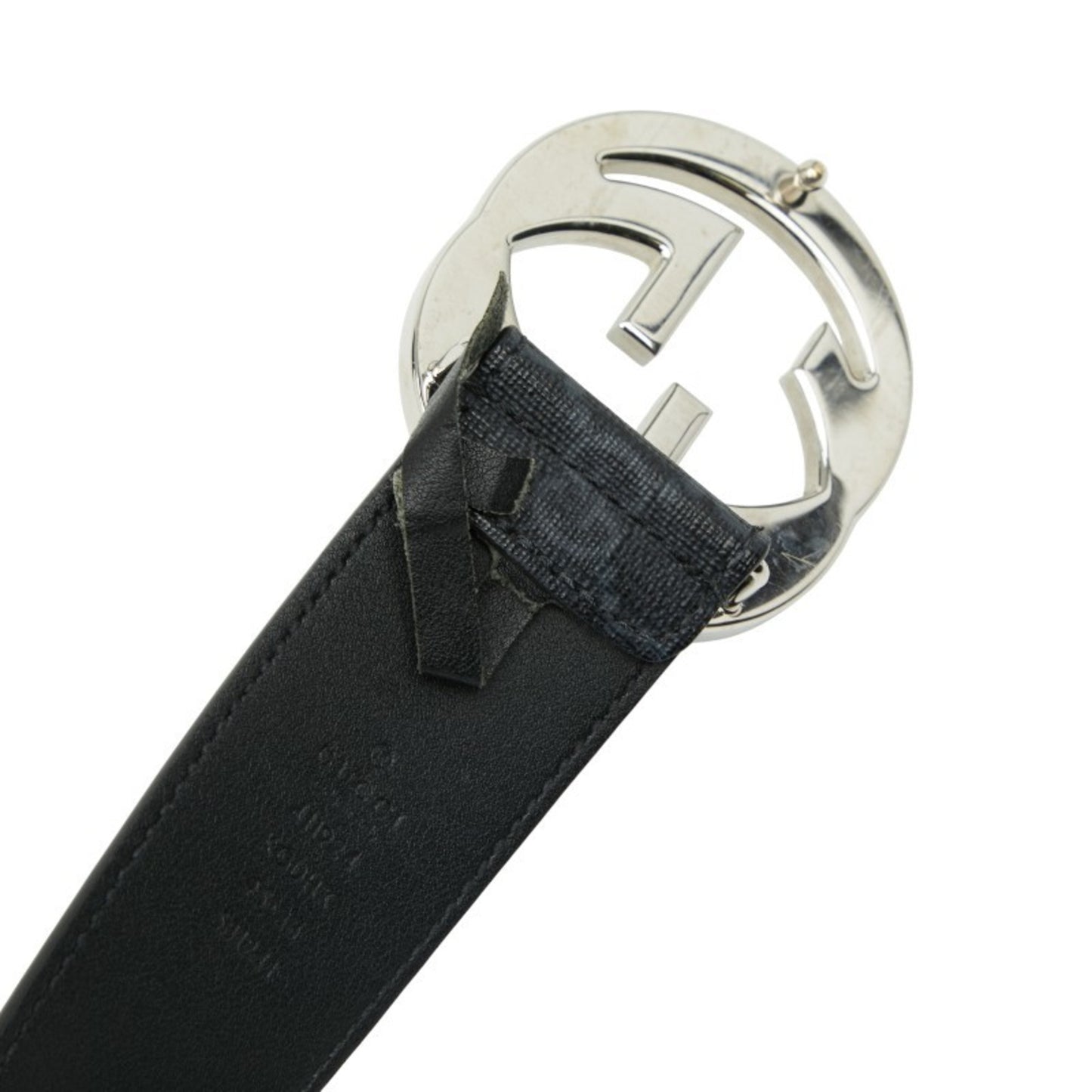 Gucci Gg Supreme Belt Size: 95 38 411924 Black Gray