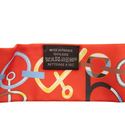 Hermes Herms Twilly Do Re Boucles Scarf/Muffler In Orange