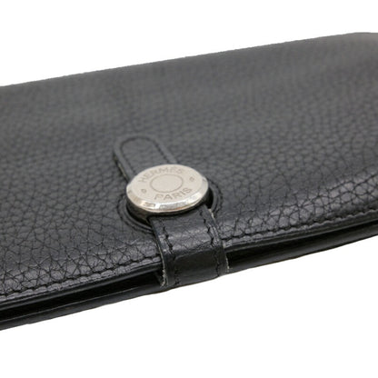 Hermes Dogon Long Wallet Togo Leather Black