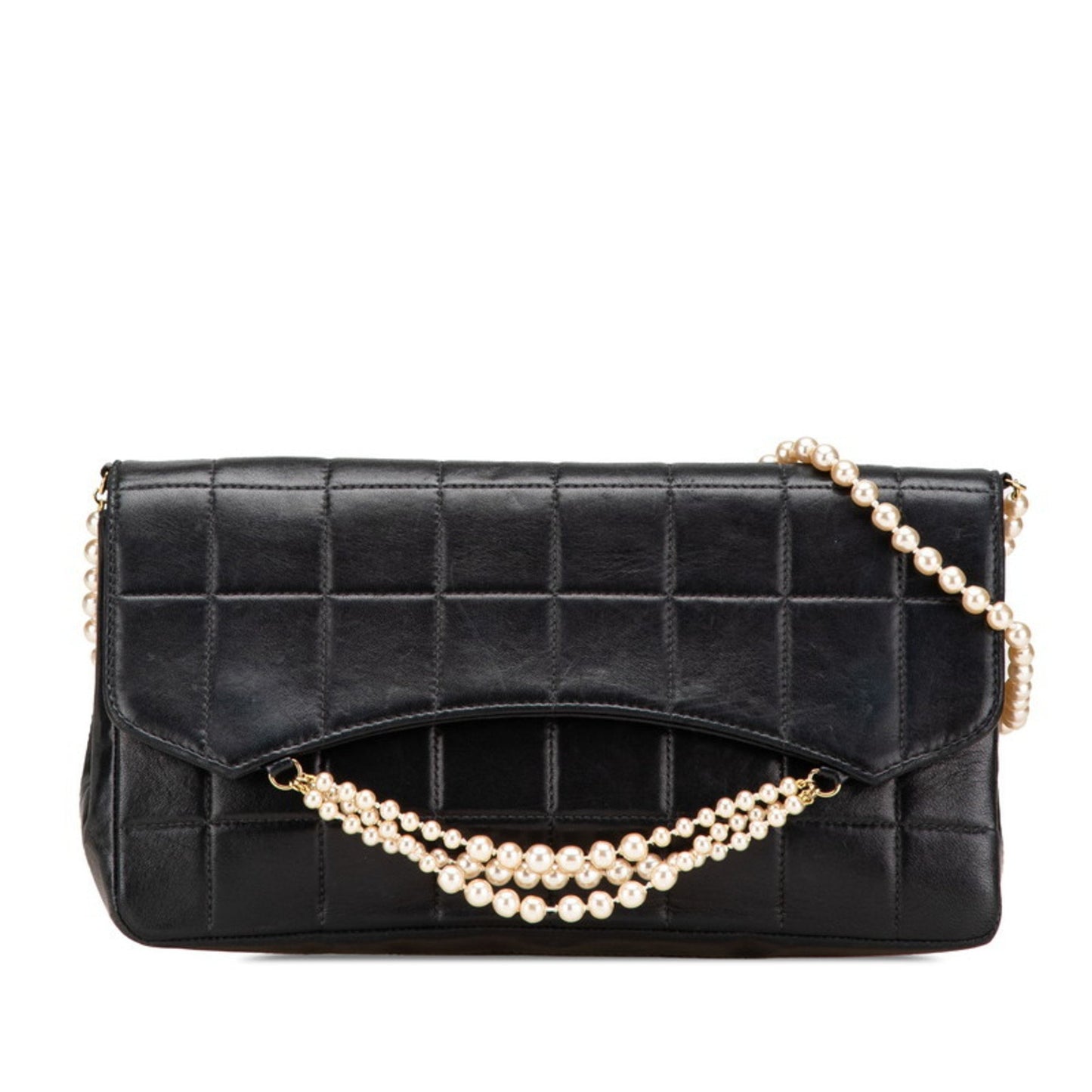 Chanel Chocobar Shoulder Bag In Black Lambskin