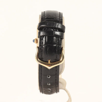 Cartier Must Tank Vermeil Small Gold/Black Watch
