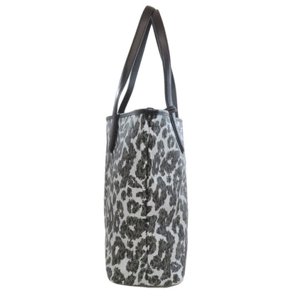 Michael Kors Mk Signature Leopard Print Leather Tote Bag