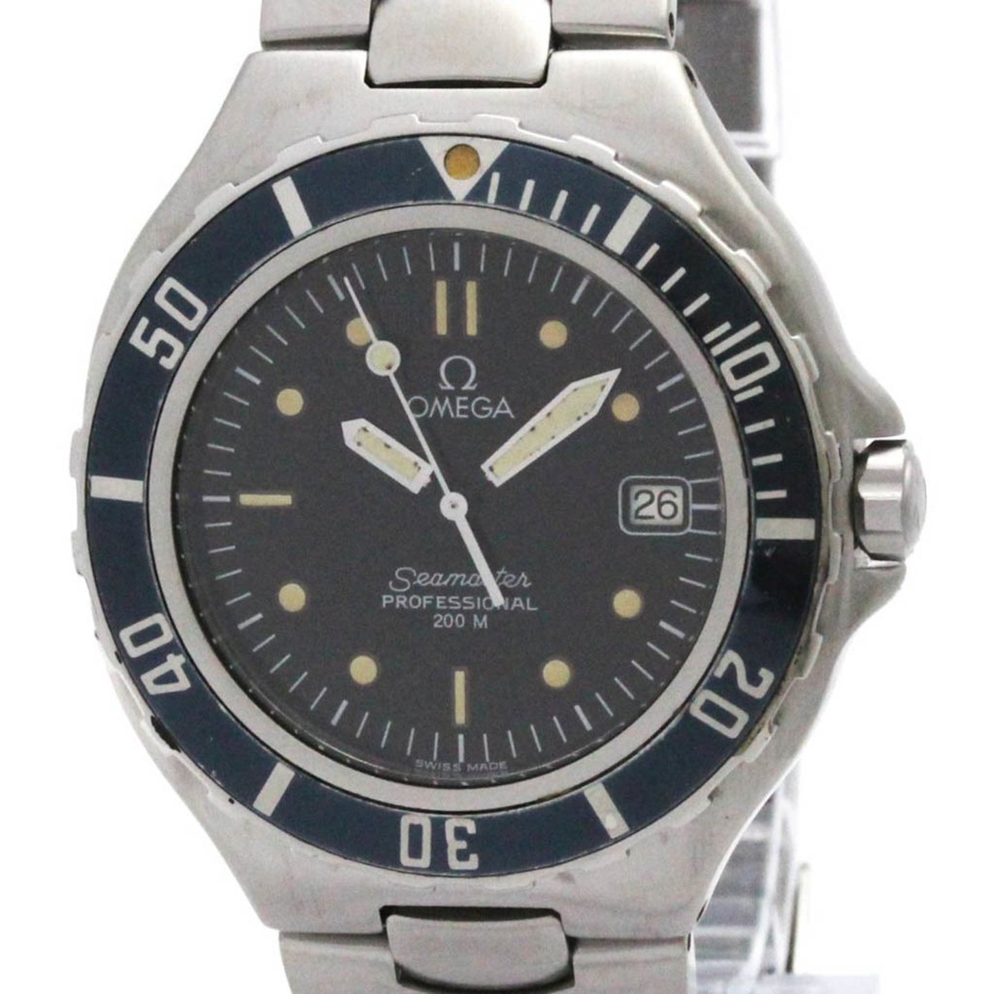 Omega Seamaster Professional 18K Gold Steel Watch 396.1042 Polished