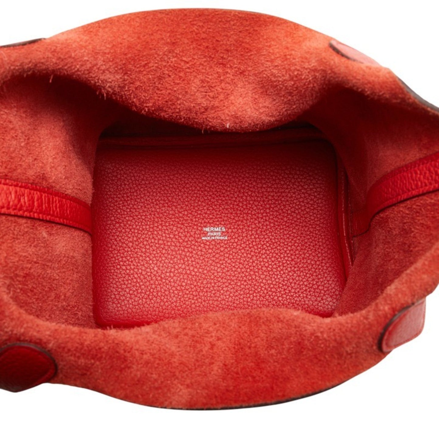 Hermes Herms Picotin Lock Pm Handbag In Rouge Cazac Red Taurillon Clemence Leather