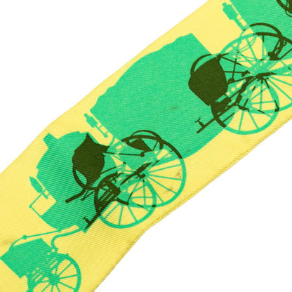 Hermes Twilly Carriage Scarf/Muffler In Yellow
