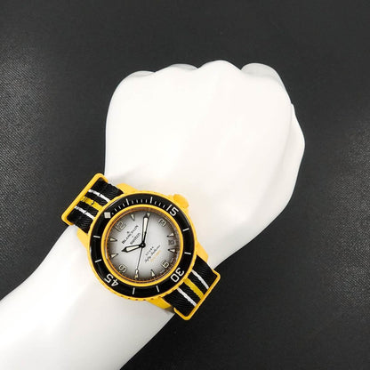 Swatch Blancpain X Fifty Fathoms Pacific Ocean So35P100 Men'S Watch