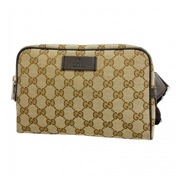 Gucci Waist Bag Gg Canvas 449174 Brown