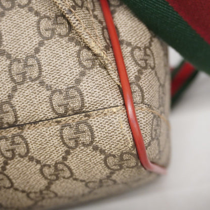 Gucci Backpack/Daypack Gg Supreme Sherry Line 427042 Beige Red