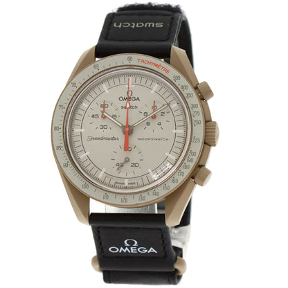 Omega X Swatch S033C100 Mission To Jupiter Speedmaster Collaboration Watch Ceramic Nylon
