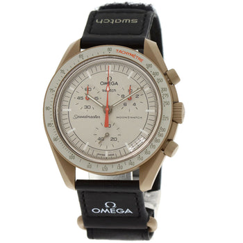 Omega X Swatch S033C100 Mission To Jupiter Speedmaster Collaboration Watch Ceramic Nylon