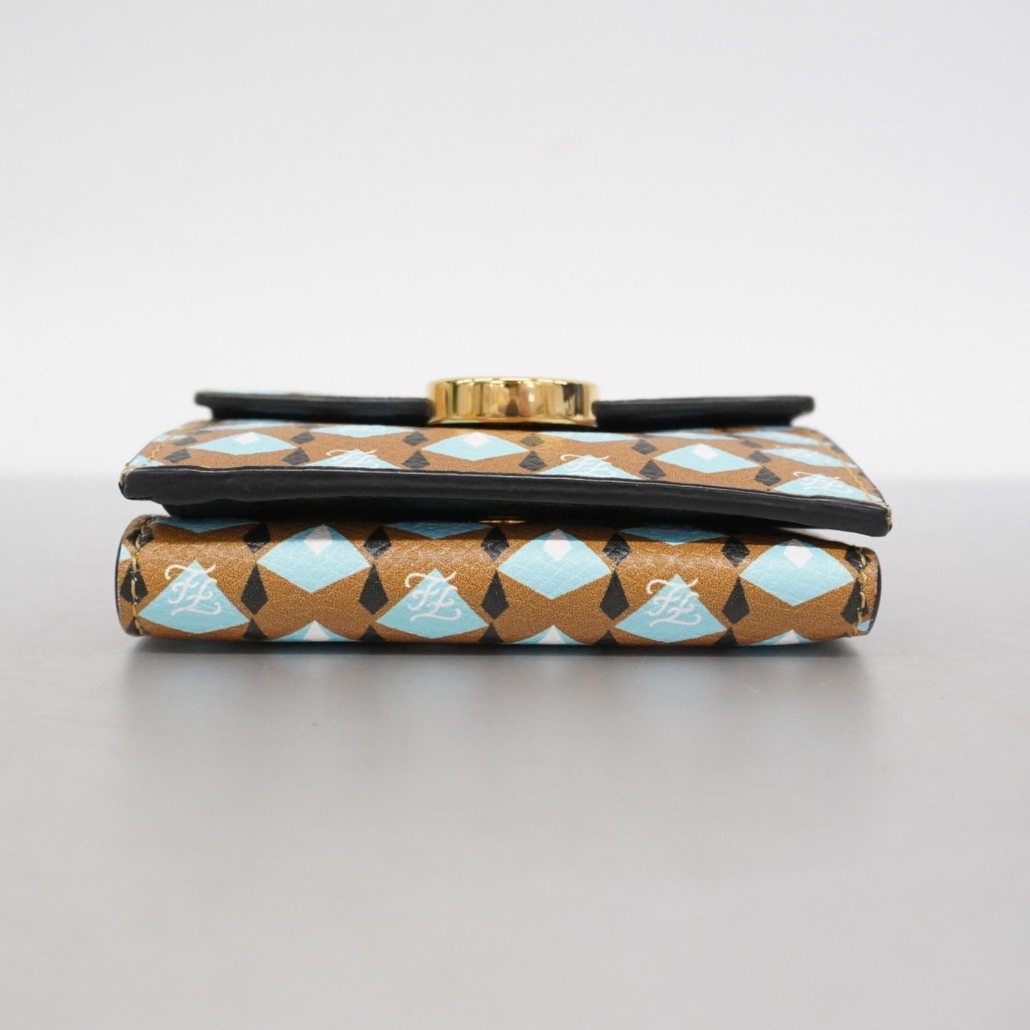 Fendi F Is Leather Tri-Fold Wallet