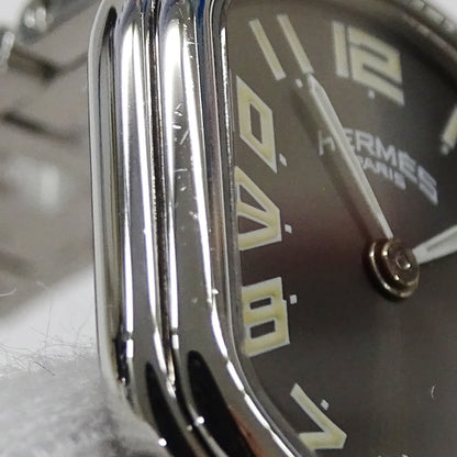 Herms Rally Quartz Qz Stainless Steel Watch