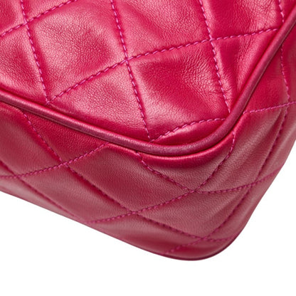 Chanel Coco Mark Matelasse Tassel Chain Shoulder Bag In Pink Lambskin