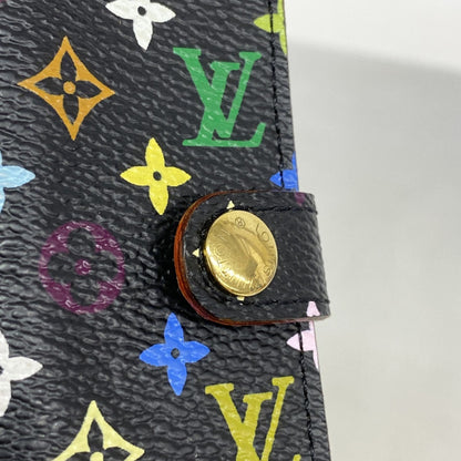Louis Vuitton Monogram Multicolore Carne De Val Agenda Mini Planner Cover M92652 Noir