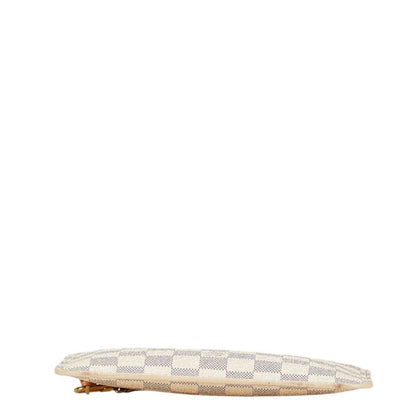 Louis Vuitton Damier Azur Neverfull Pm Accessory Pouch N51110 White Pvc Leather