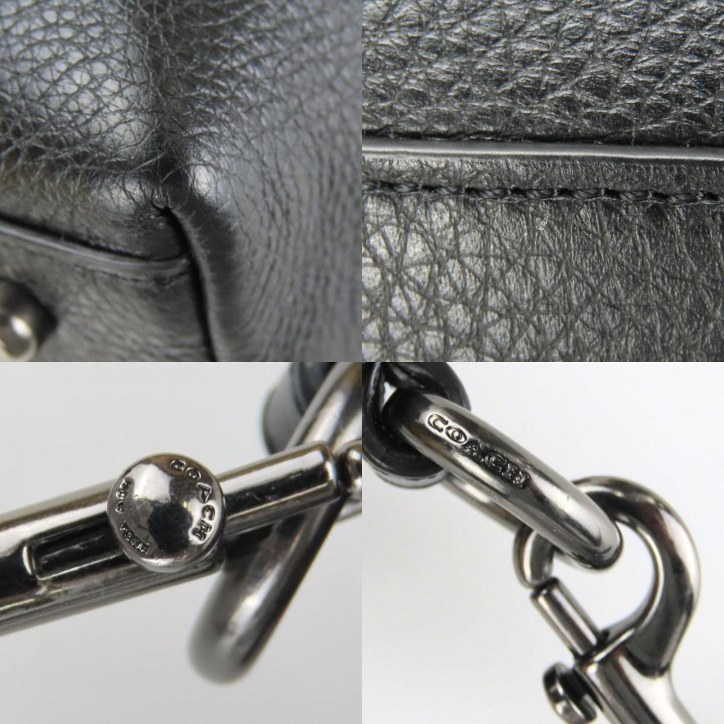 Coach Tote Bag F59433 Satchel Lunch Floral Nylon Leather Black Red Green