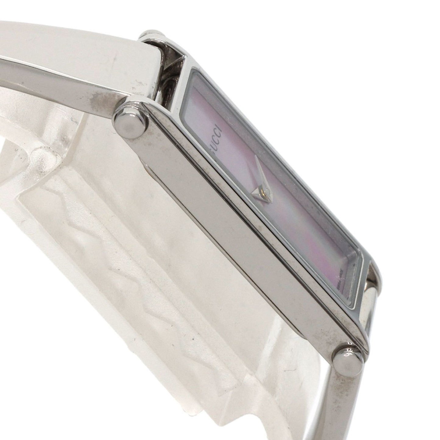 Gucci 1500L Square Face Bangle Watch Stainless Steel Ss
