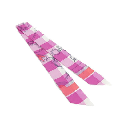 Hermes Mors Et Gourmettes Vichy Twilly Scarf 063206S