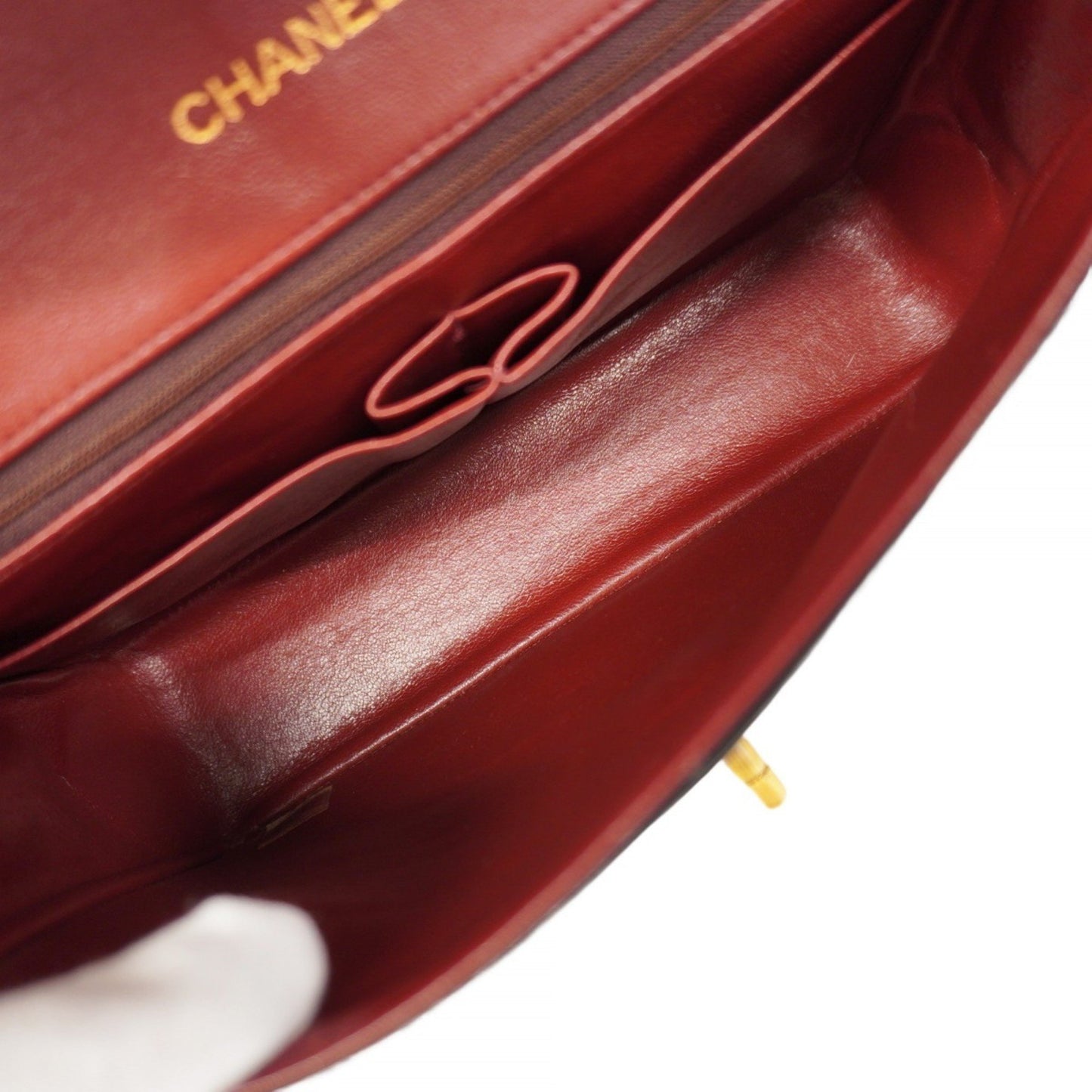 Chanel Shoulder Bag Matelasse W Chain Lambskin Black