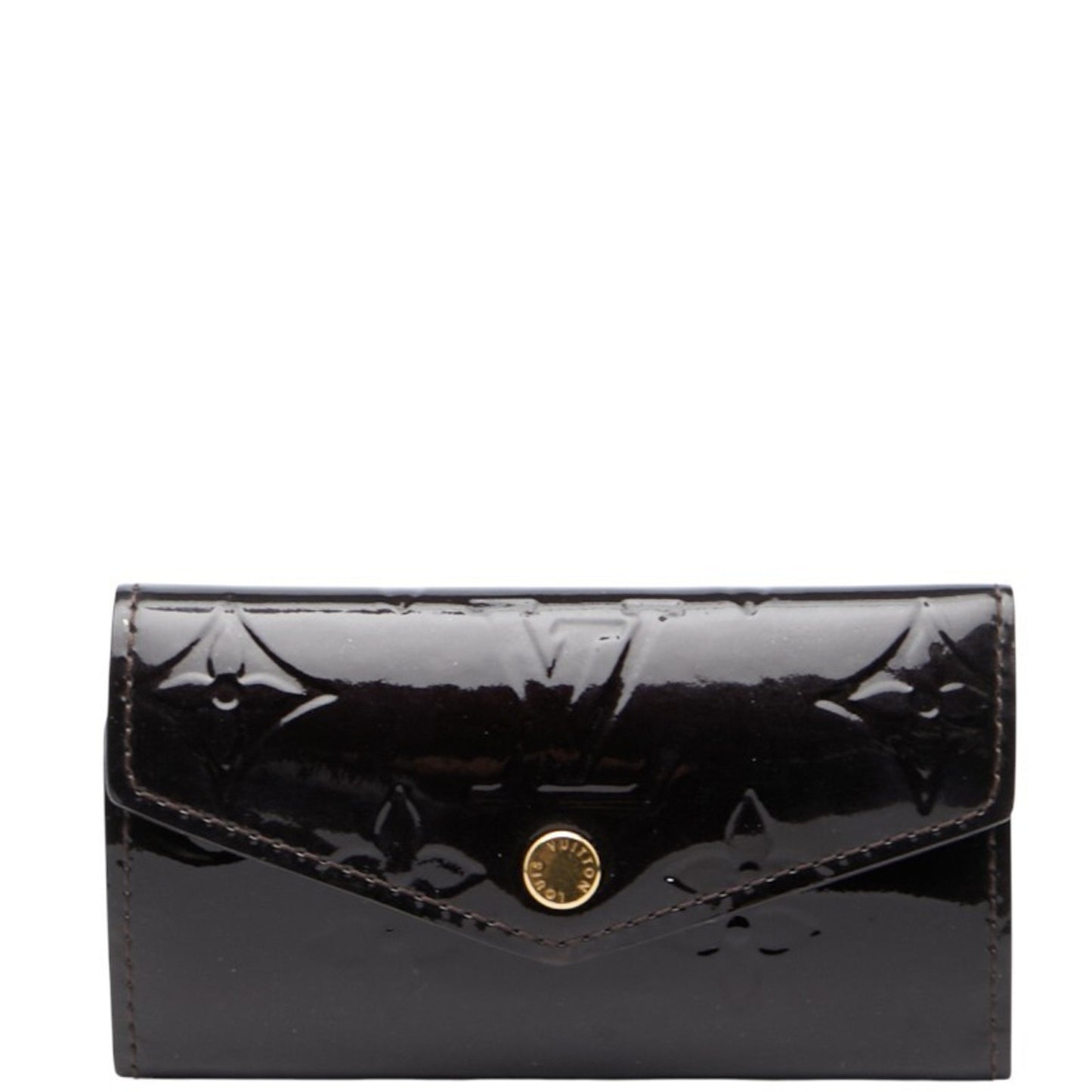 Louis Vuitton Monogram Vernis Multicle 4 Key Case M93517 Amaranth Brown Patent Leather