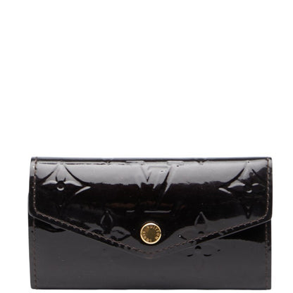Louis Vuitton Monogram Vernis Multicle 4 Key Case M93517 Amaranth Brown Patent Leather
