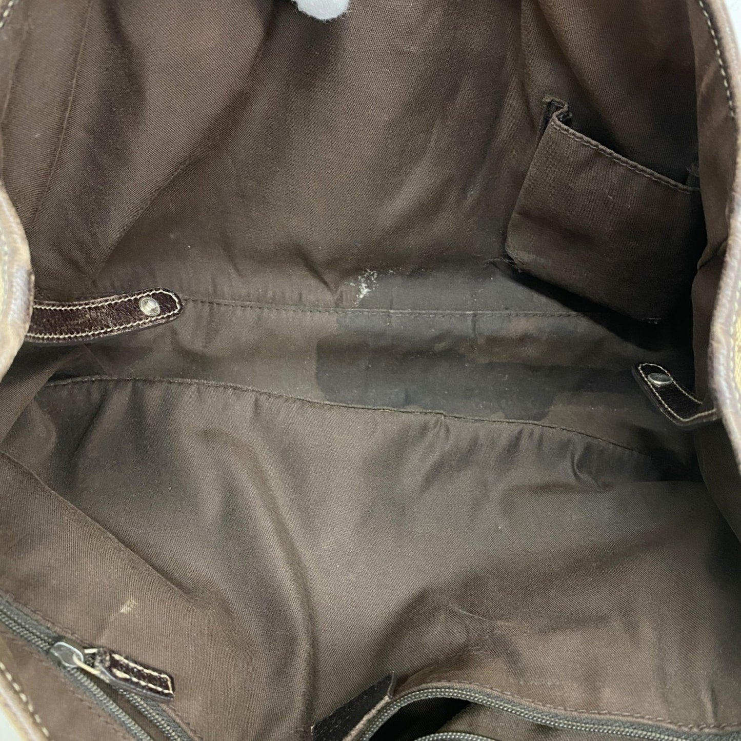 Gucci Gg Canvas Princess Tote Bag 163805 Brown Champagne