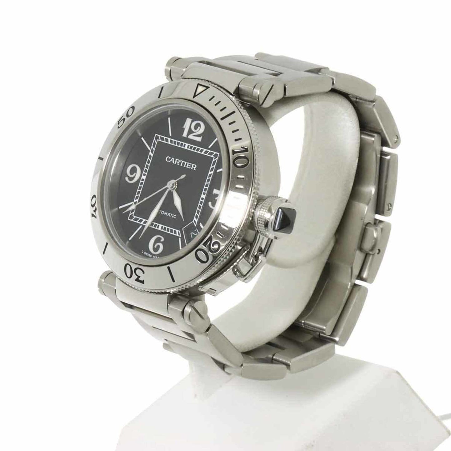 Cartier Pasha Seatimer W31077M7 Men'S Automatic Watch With Date Display