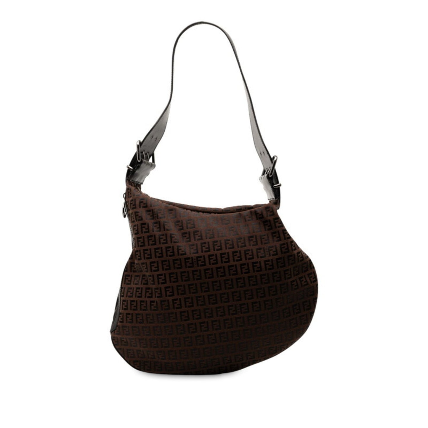Fendi Zucchino One-Shoulder Bag In Brown