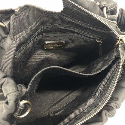Salvatore Ferragamo Vara Nylon Handbag In Black