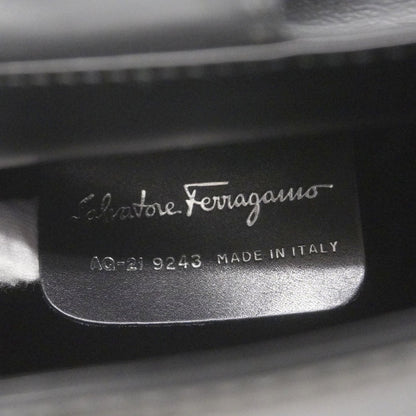 Salvatore Ferragamo Gancini Leather Handbag In Black For Women