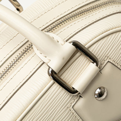 Louis Vuitton Epi Bowling Montaigne Pm Handbag M5932J Ivory White Leather