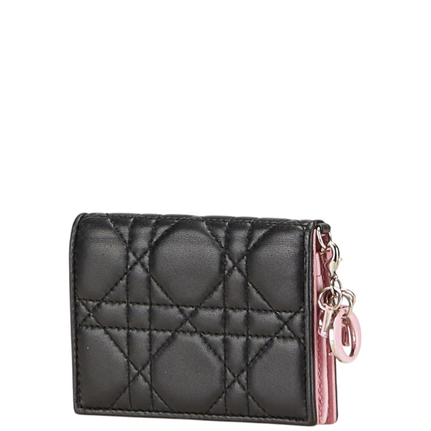 Christian Dior Dior Cannage Lady Business Card Case In Black