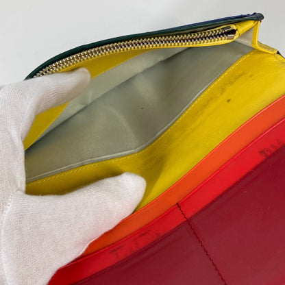 Loewe Long Wallet Rainbow Two Fold Long Wallet Black Multicolore