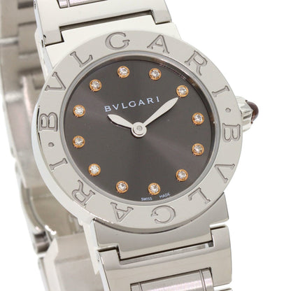 Bvlgari Bbl26C6Ss 12 12P Diamond Watch Stainless Steel Ss