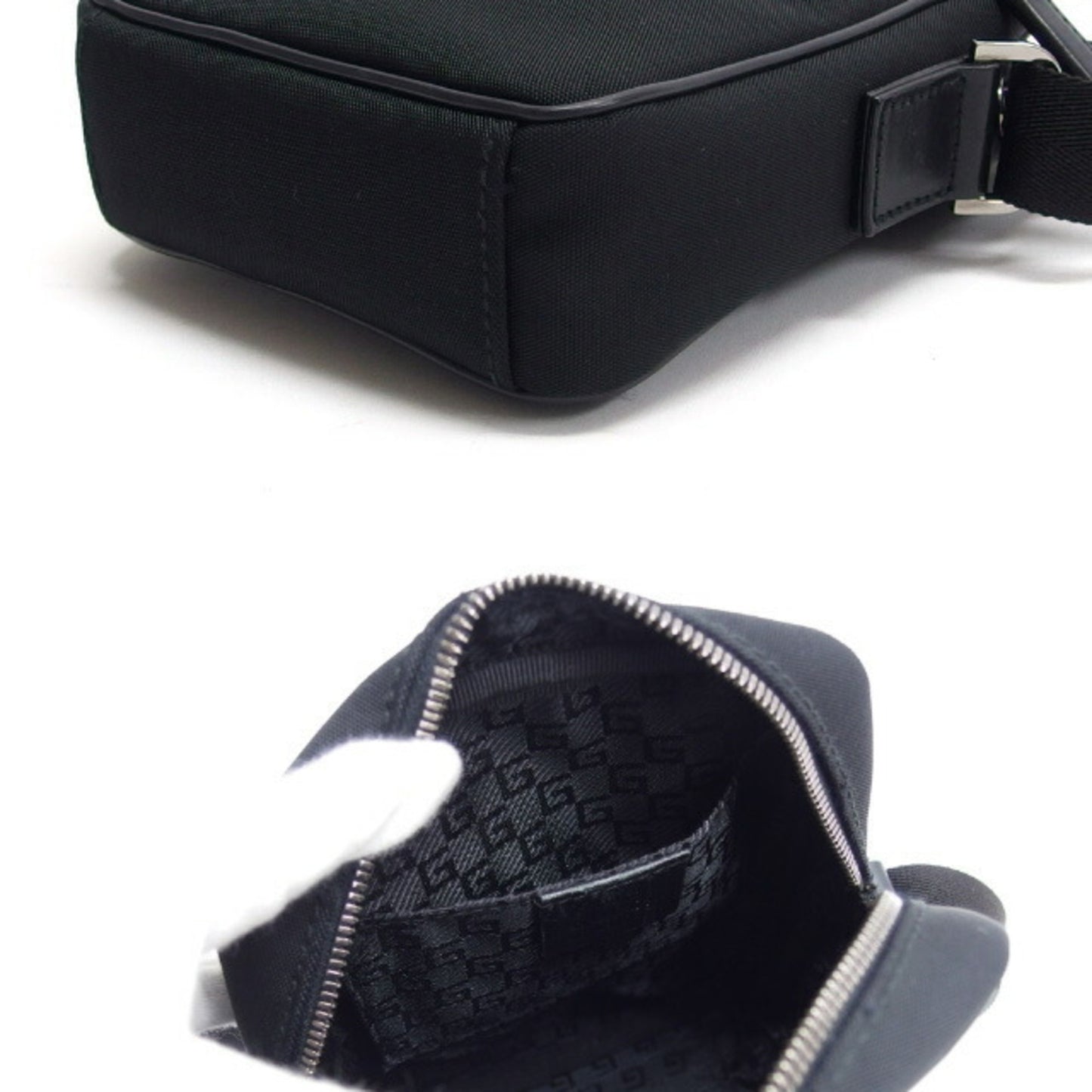 Gucci Canvas Mini Shoulder Bag Sacoche Black