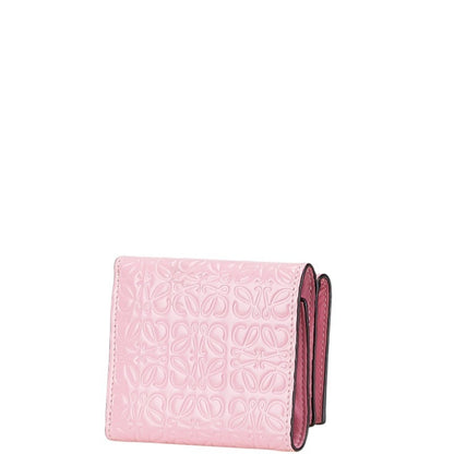 Loewe Anagram Tri-Fold Wallet Pink Leather