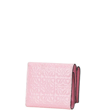 Loewe Anagram Tri-Fold Wallet Pink Leather