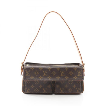 Louis Vuitton Vivacite Mm Shoulder Bag Coated Canvas Leather Monogram