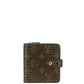 Louis Vuitton Monogram Perforated Bifold Wallet M95218 Vert Brown