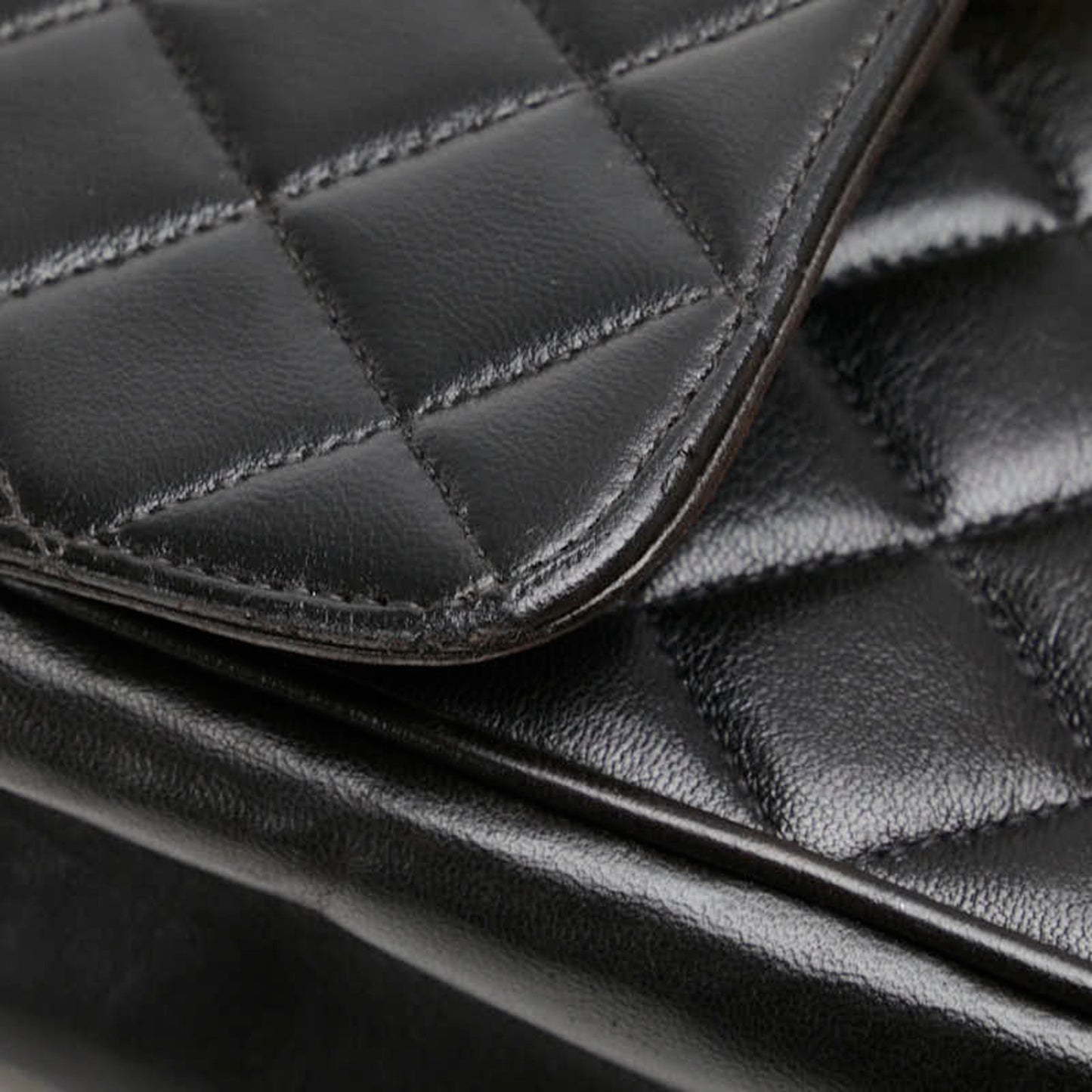 Chanel Matelasse Coco Mark Handbag In Black Lambskin