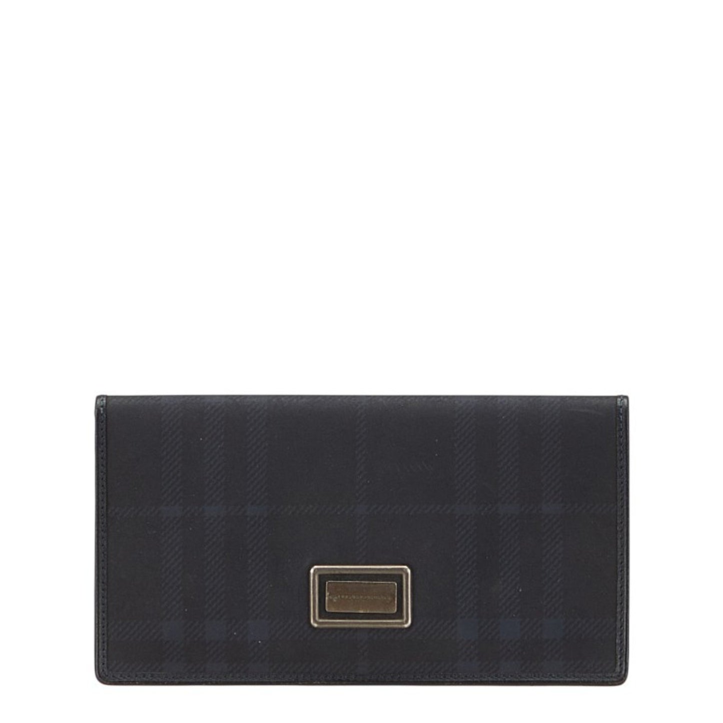 Burberry Check Long Wallet In Black