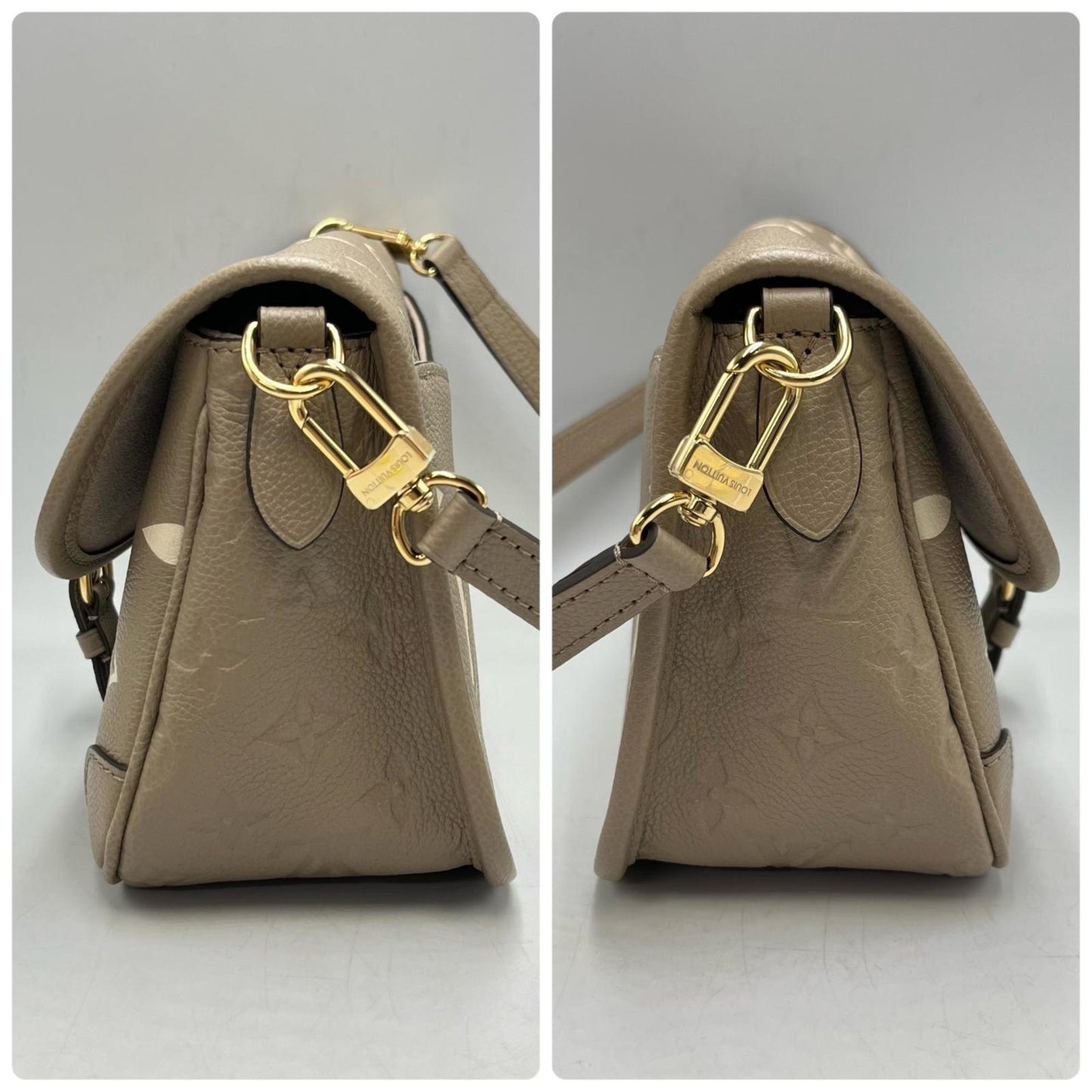 Louis Vuitton Diane 2-Way Shoulder Bag M46583 Monogram Empreinte In Greige